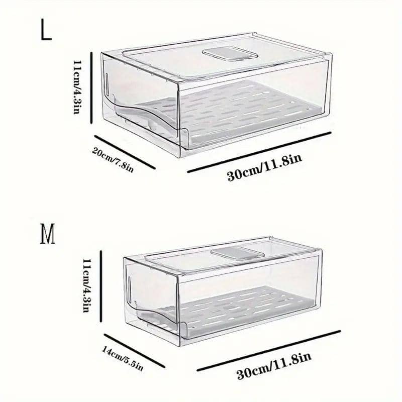 Fridge Drawer Organiser Storage Box - 14cm (30 x 14 x 11 cm) - view 4