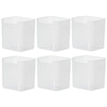 Fridge Organiser Storage Boxes - Set of 6, Frosted Clear - view 2