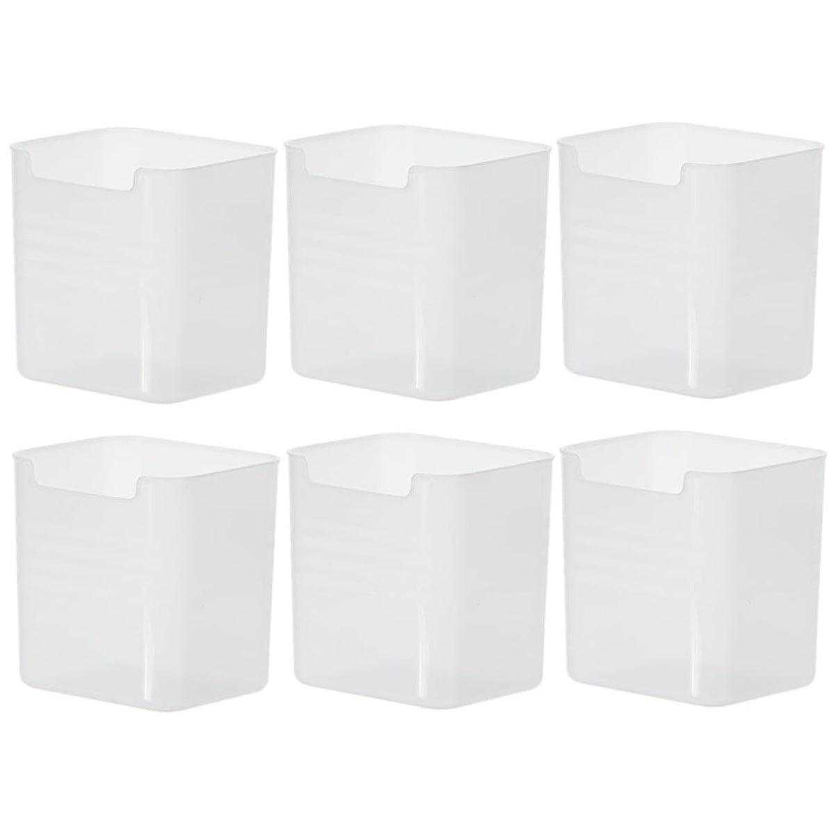 Fridge Organiser Storage Boxes - Set of 6, Frosted Clear - view 2
