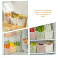 Fridge Organiser Storage Boxes - Set of 6, Frosted Clear - view 4