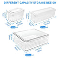 Fridge Storage Box Set of 10, Clear Fruit and Vegetable Fresh Keeper Containers with Drain Tray - view 3