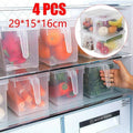 Fridge Storage Containers with Lids and Handles, Pack of 4 (29 x 15 x 16 cm)
