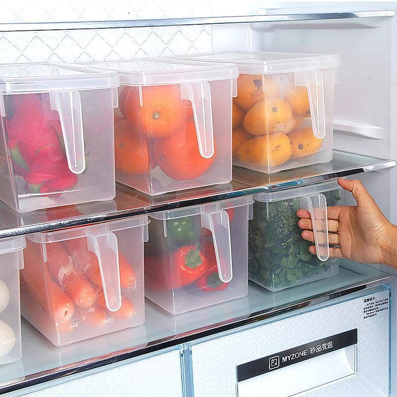 Fridge Storage Containers with Lids and Handles, Pack of 4 (29 x 15 x 16 cm) - view 4