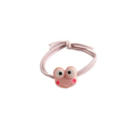 Frog Hair Tie with Elastic Band - Pink