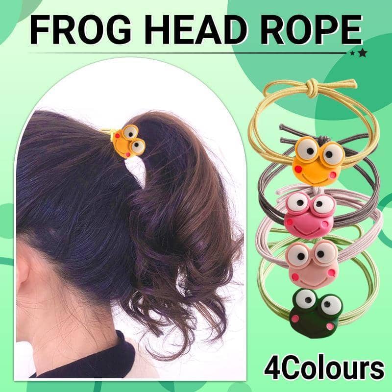 Frog Hair Tie with Elastic Band - Yellow - view 2
