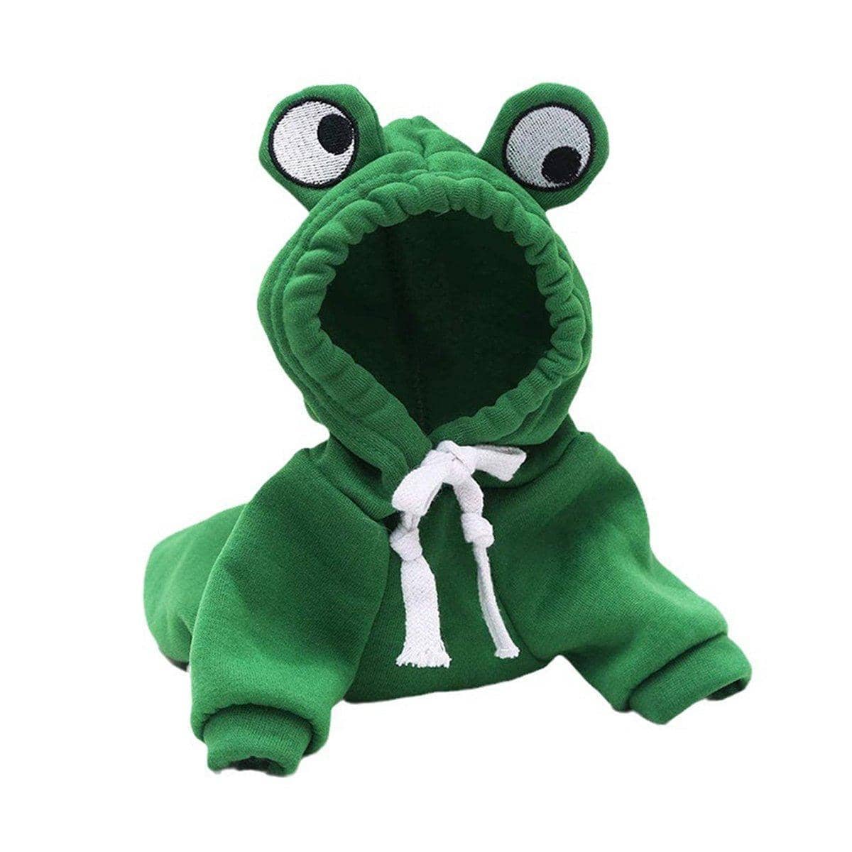 Frog Hooded Pet Vest for Dogs and Cats - Green, Large (Chest 47 cm, Back 35 cm)