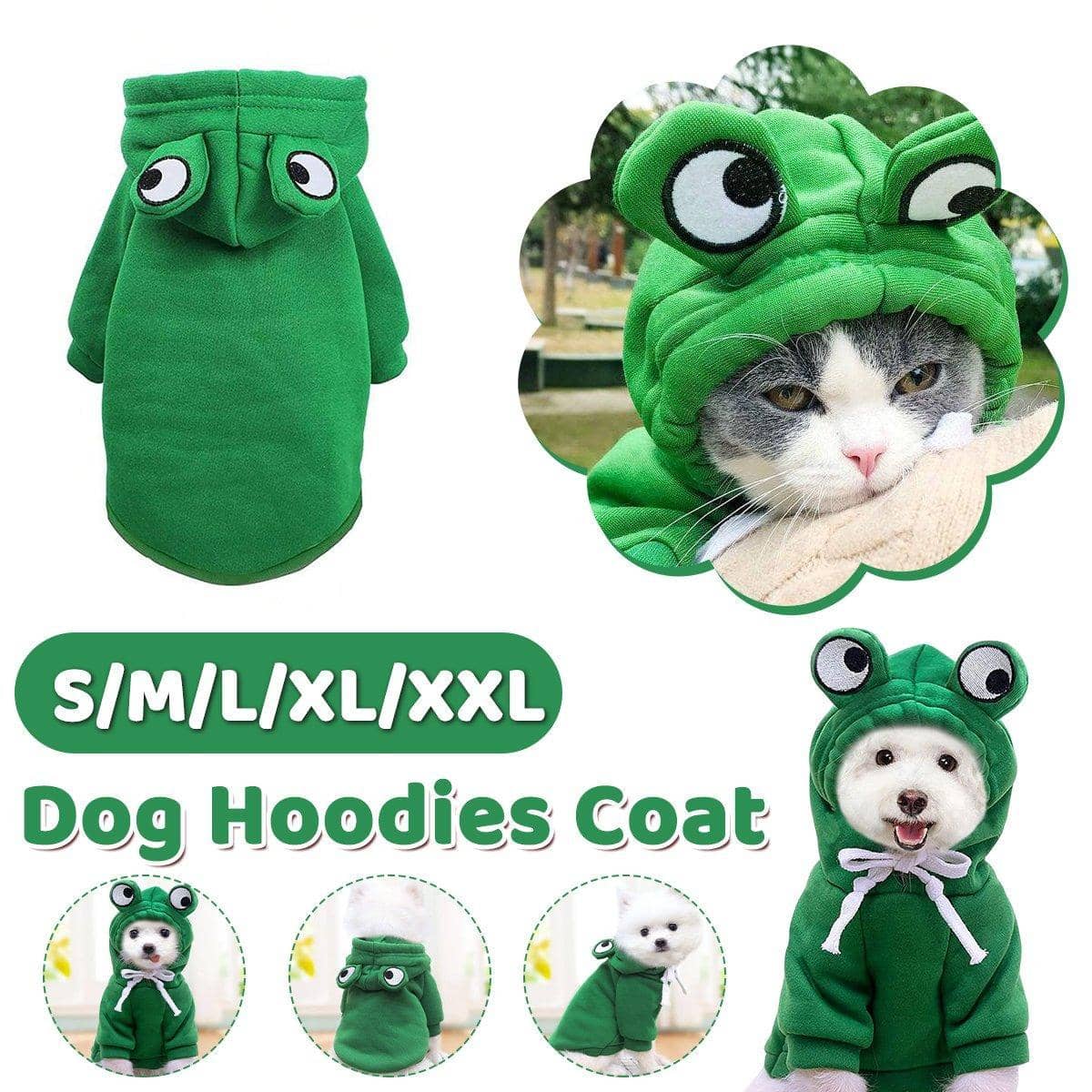 Frog Hooded Pet Vest for Dogs and Cats - Green, XL (Chest 52 cm, Back 38 cm) - view 2