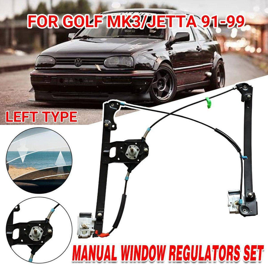 Front Left Manual Window Regulator for Volkswagen Golf and Jetta 1991-1999 - Part 1H0837401/402