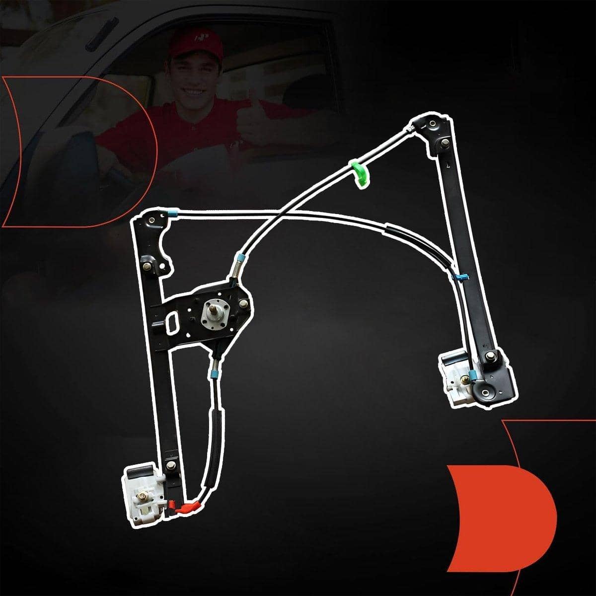 Front Left Manual Window Regulator for Volkswagen Golf and Jetta 1991-1999 - Part 1H0837401/402 - view 5