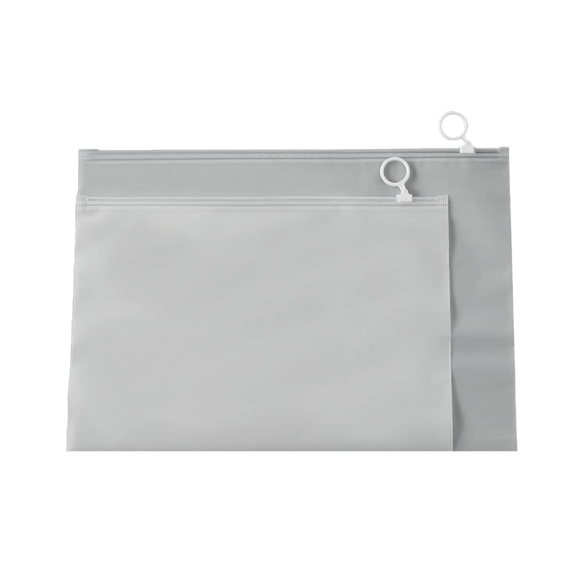 Frosted EVA Zip Storage Bags with Pull Ring - 30 x 20 cm, Pack of 50 - view 3