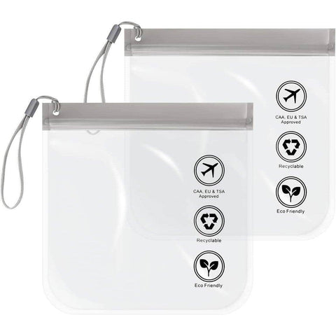 Frosted EVA Zipper Pouch Storage Bag, Pack of 10 - Grey