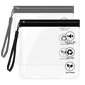 Frosted EVA Zipper Pouch Storage Bag, Pack of 10 - Grey - view 3