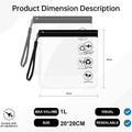 Frosted EVA Zipper Pouch Storage Bag, Pack of 10 - Grey - view 4