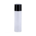 Frosted Plastic Skincare and Lotion Bottles with Screw Cap, Set of 10 - 200 ml, Black Cap