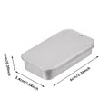 Frosted Silver Push Pull Tin Storage Boxes Pack of 200 for Travel, Beads and Small Items - view 3