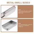 Frosted Silver Push Pull Tin Storage Boxes Pack of 200 for Travel, Beads and Small Items - view 4