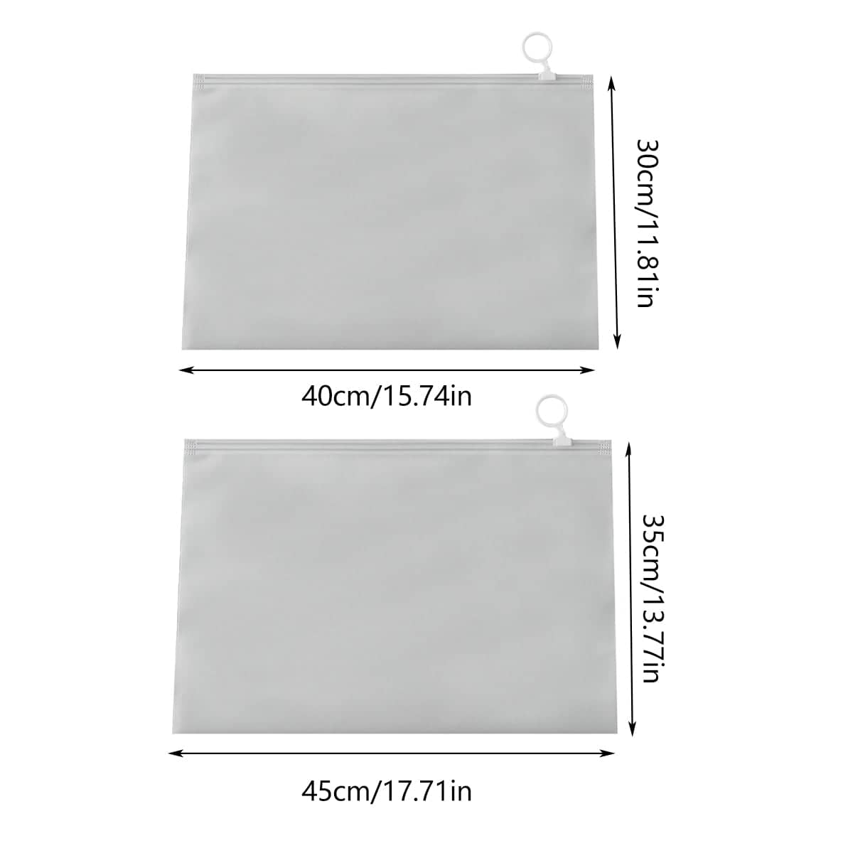 Frosted Zipper Storage Bags Waterproof, Pack of 50 - 35 x 45 cm - view 4