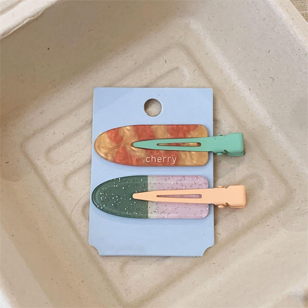 Fruit Hair Clips Metal 2 Pack - Peach - view 10