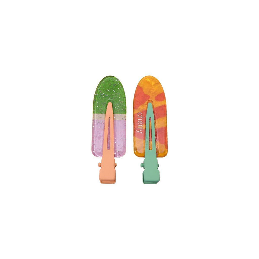 Fruit Hair Clips Metal 2 Pack - Watermelon