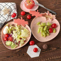 Fruit Plate Set - Strawberry Snack Serving Plates, Pink, Pack of 4 - view 4