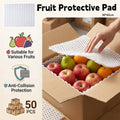 Fruit Protective Foam Mesh Pads, 50 Pack, 30 x 42 cm, White