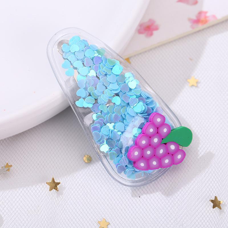 Fruit Sequin Hair Clips for Girls - Orange, Pack of 2 - view 11