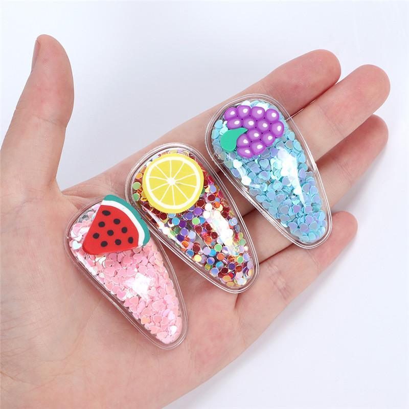 Fruit Sequin Hair Clips for Girls - Strawberries, Pack of 2 - view 4