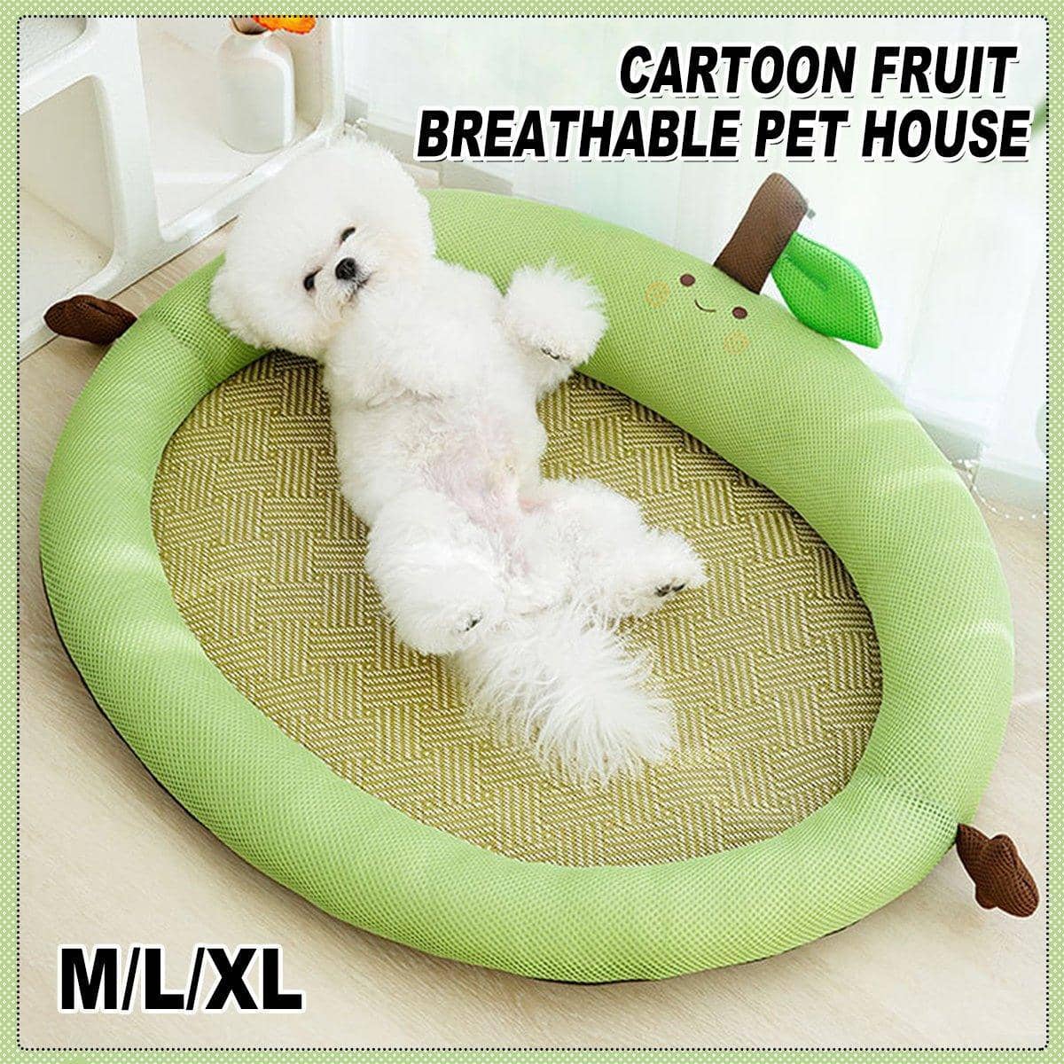 Fruit Shaped Breathable Pet Bed Mat with Raised Edges for Dogs and Cats - Size L (65 x 50 cm) - view 2