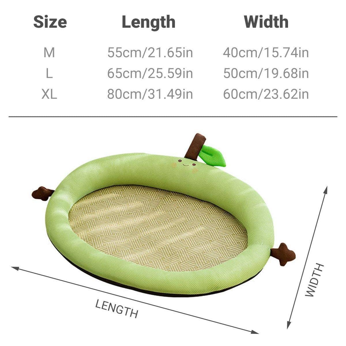 Fruit Shaped Breathable Pet Bed Mat with Raised Edges for Dogs and Cats - Size L (65 x 50 cm) - view 3