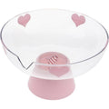 Fruit Snack Plate Dry Fruit Tray Decorative Serving Dish, Transparent with Heart Pattern - view 2