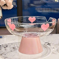 Fruit Snack Plate Dry Fruit Tray Decorative Serving Dish, Transparent with Heart Pattern - view 4