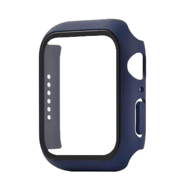 Full Cover Watch Case with Glass Screen Protector for Apple Watch 38mm - Blue