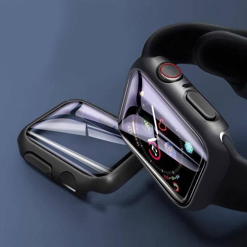 Full Cover Watch Case with Glass Screen Protector for Apple Watch 38mm - Silver - view 3