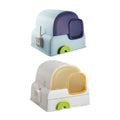 Fully Enclosed Cloud House Cat Litter Box with Pull-Out Drawer - Champagne - view 3