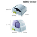 Fully Enclosed Cloud House Cat Litter Box with Pull-Out Drawer - Champagne - view 4
