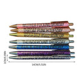 Funny Ballpoint Pen Set Glitter Office Novelty Gift - Pack of 5 - view 4