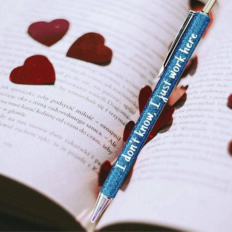 Funny Ballpoint Pen Set Glitter Office Novelty Gift - Pack of 9 - view 5