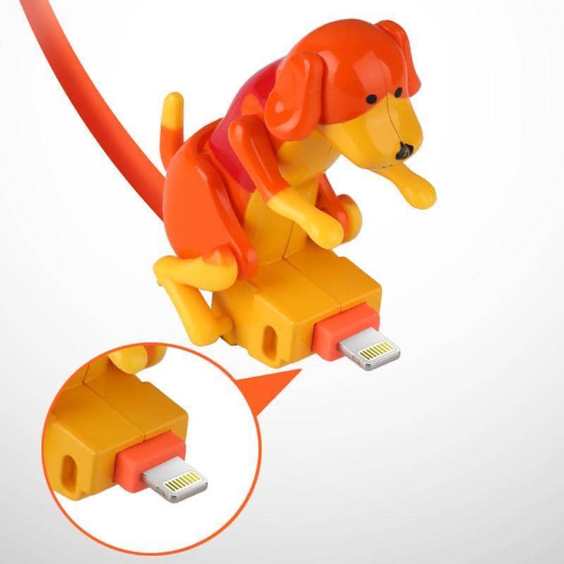 Funny Dog USB Charging Cable for iPhone - Orange - view 4