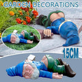 Funny Drunk Dwarf Garden Gnome Statue, Passed Out Yard Ornament