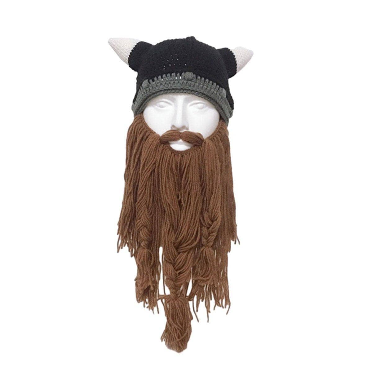 Funny Viking Beard Knitted Hat, Warm Beanie for Costume Parties - view 2