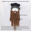 Funny Viking Beard Knitted Hat, Warm Beanie for Costume Parties - view 3