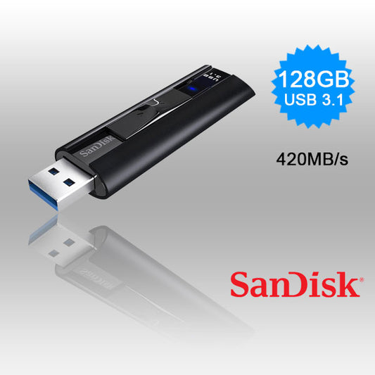 SanDisk Extreme PRO 128GB USB 3.2 Solid State Flash Drive with 420MB/s Read Speed
