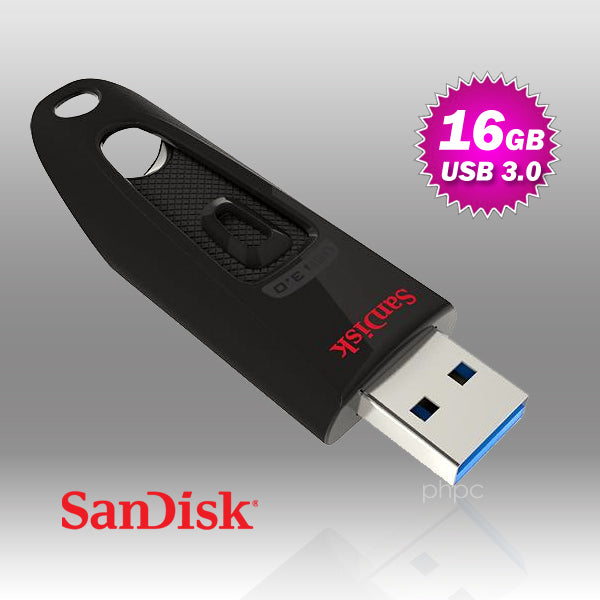 SanDisk Ultra CZ48 16GB USB 3.0 Flash Drive 80MB/s Read Speed with Encryption - SuperSaverAU - view 1