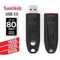 SanDisk Ultra CZ48 16GB USB 3.0 Flash Drive 80MB/s Read Speed with Encryption - SuperSaverAU - view 2