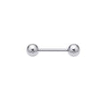 G23 Titanium Straight Barbell Piercing Jewellery - 10 mm, Silver