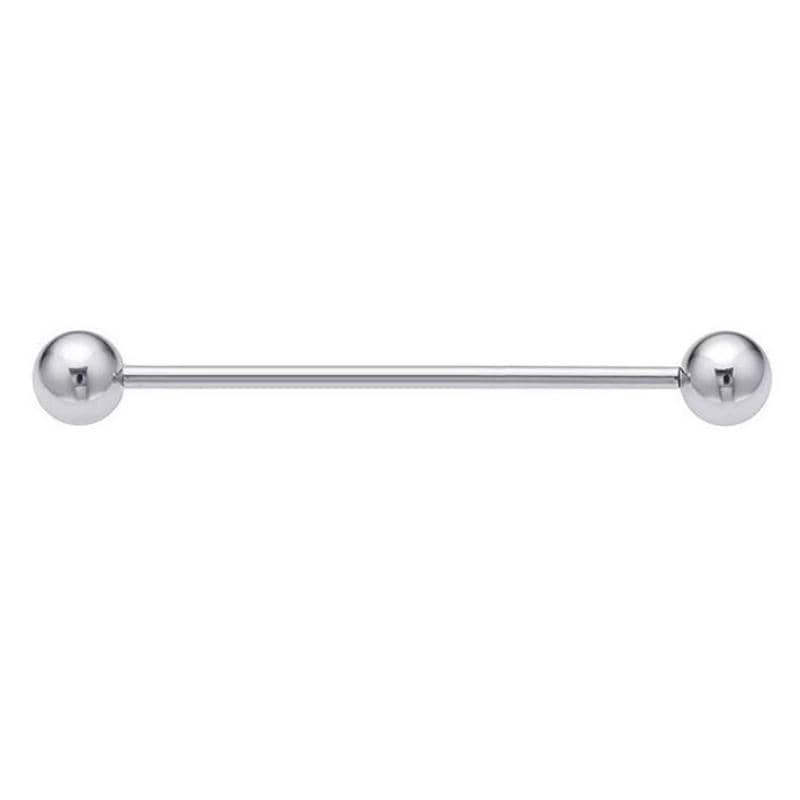 G23 Titanium Straight Barbell Piercing Jewellery - 32 mm, Silver