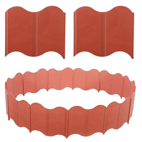 Garden Edging Fence Panels, 20 Pack - Red