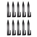 Garden Ground Pegs for Mower Boundary and Netting, 8.5 cm, Pack of 10 - Black