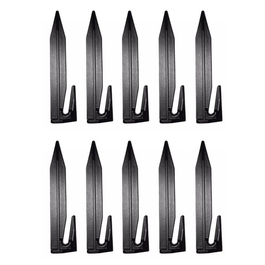 Garden Ground Pegs for Mower Boundary and Netting, 8.5 cm, Pack of 10 - Black