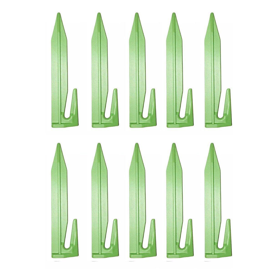 Garden Ground Pegs for Mower Boundary and Netting, 8.5 cm, Pack of 10 - Green